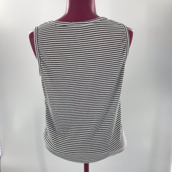 Caution To The Wind Knotted Striped Tank sz L - Picture 3 of 5
